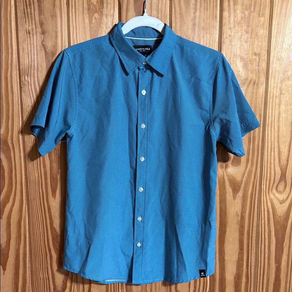 Boys Kenneth Cole Blue Polo Shirt Size 14/16